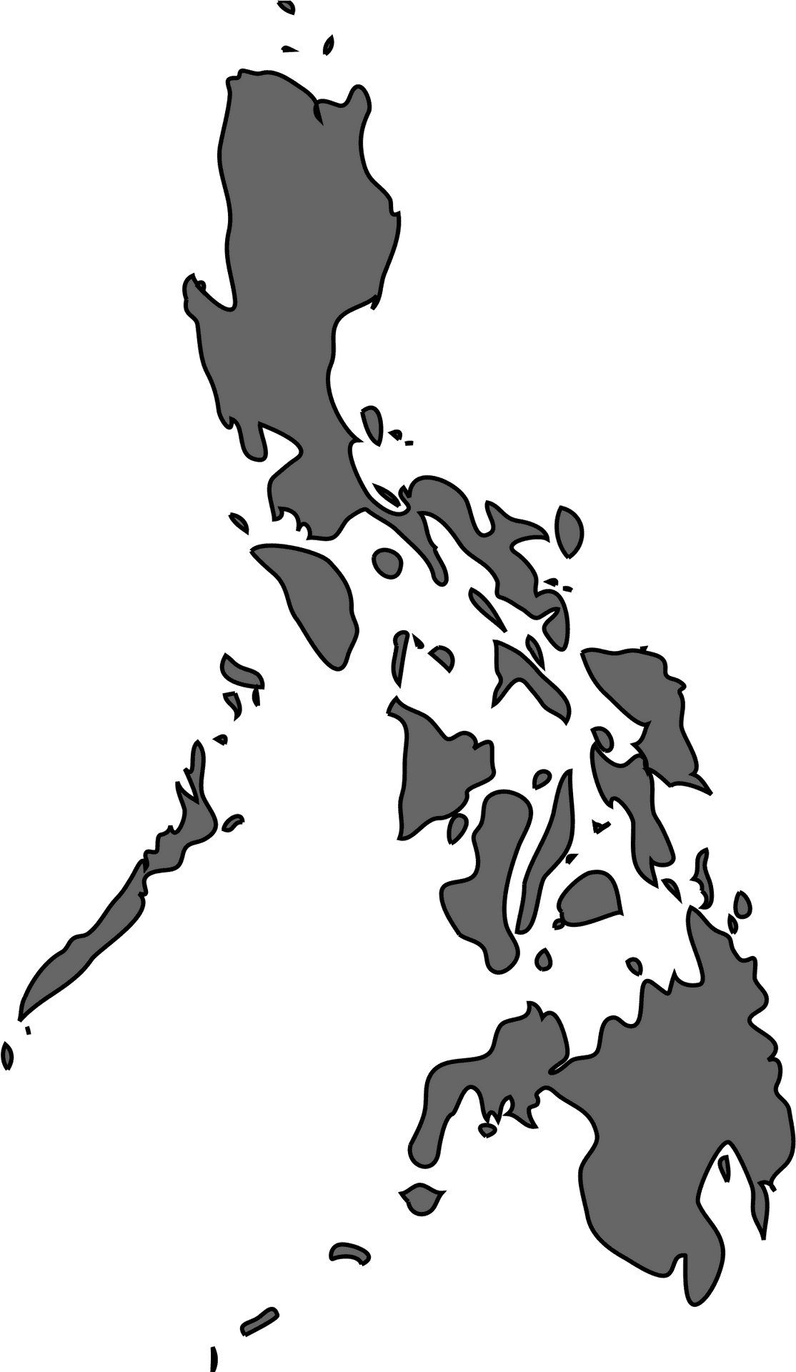 Philippines Outline Map PNG