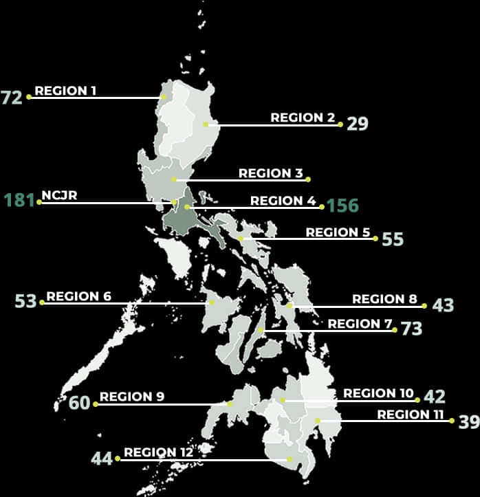 Philippines Regional Statistics Map PNG