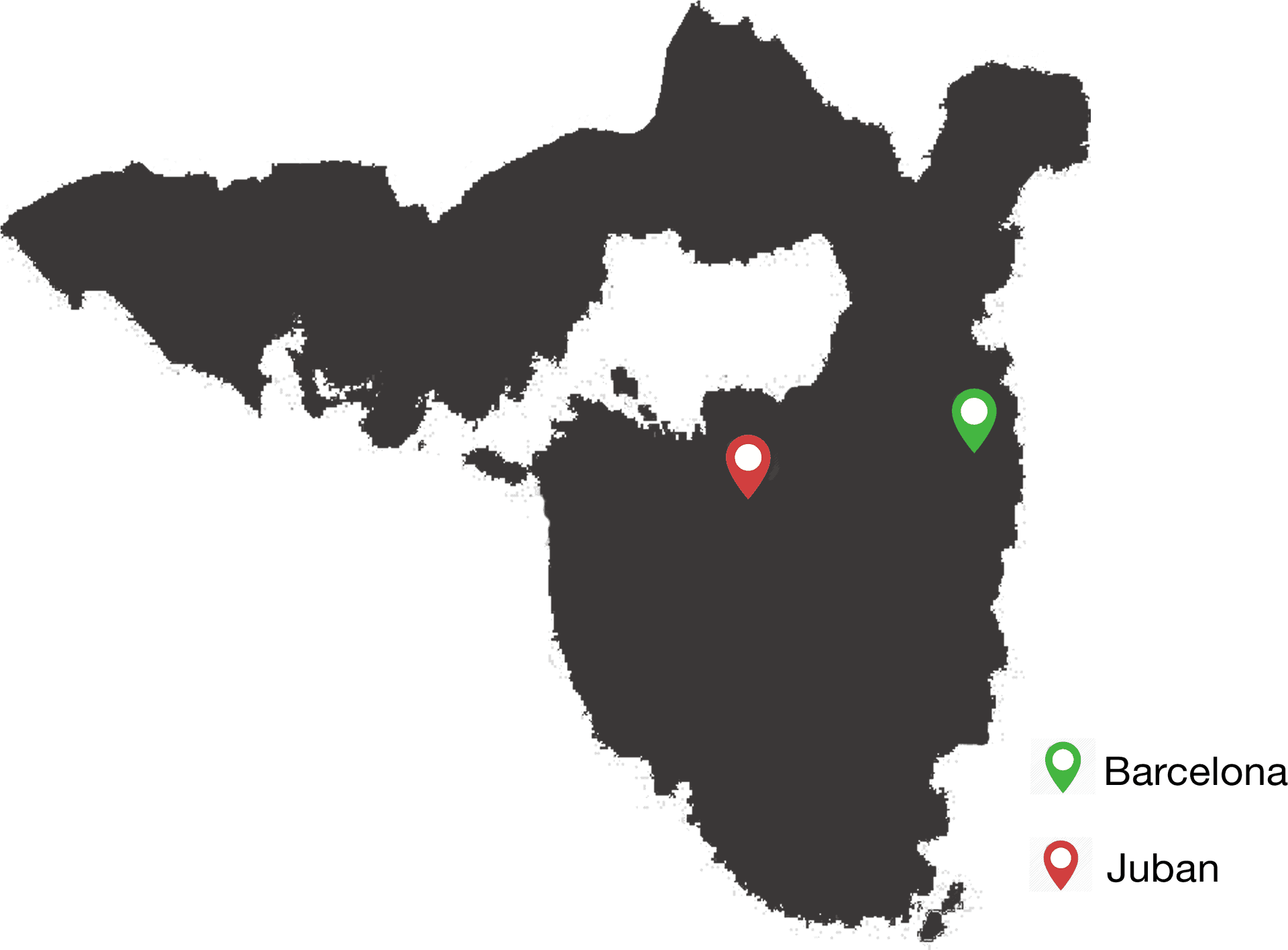 Philippines_ Map_ Barcelona_ Juban_ Points PNG