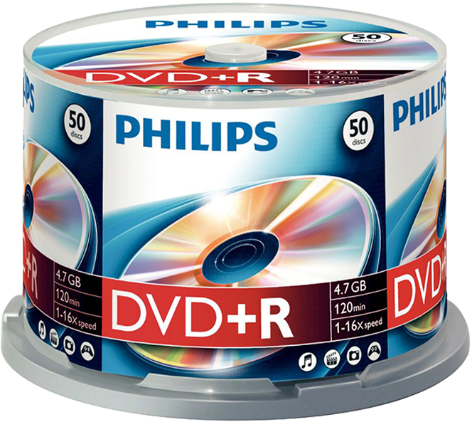 Philips D V Dplus R Spindle Pack50 Discs PNG