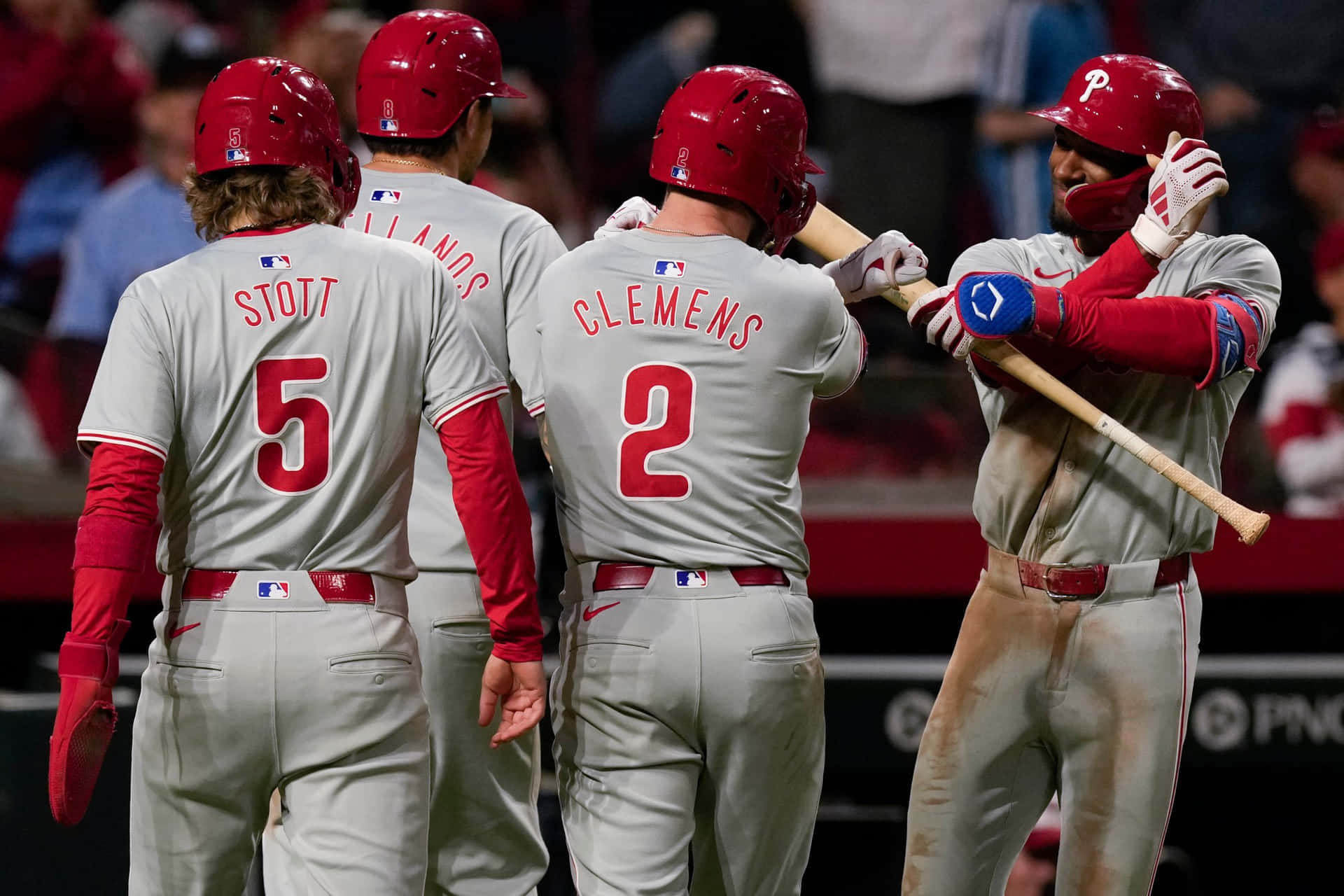 Phillies Players Celebrating Game Wallpaper