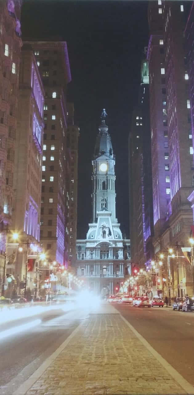 Skønheden af ​​Philadelphia bys skyline dekorerer dit skærm. Wallpaper