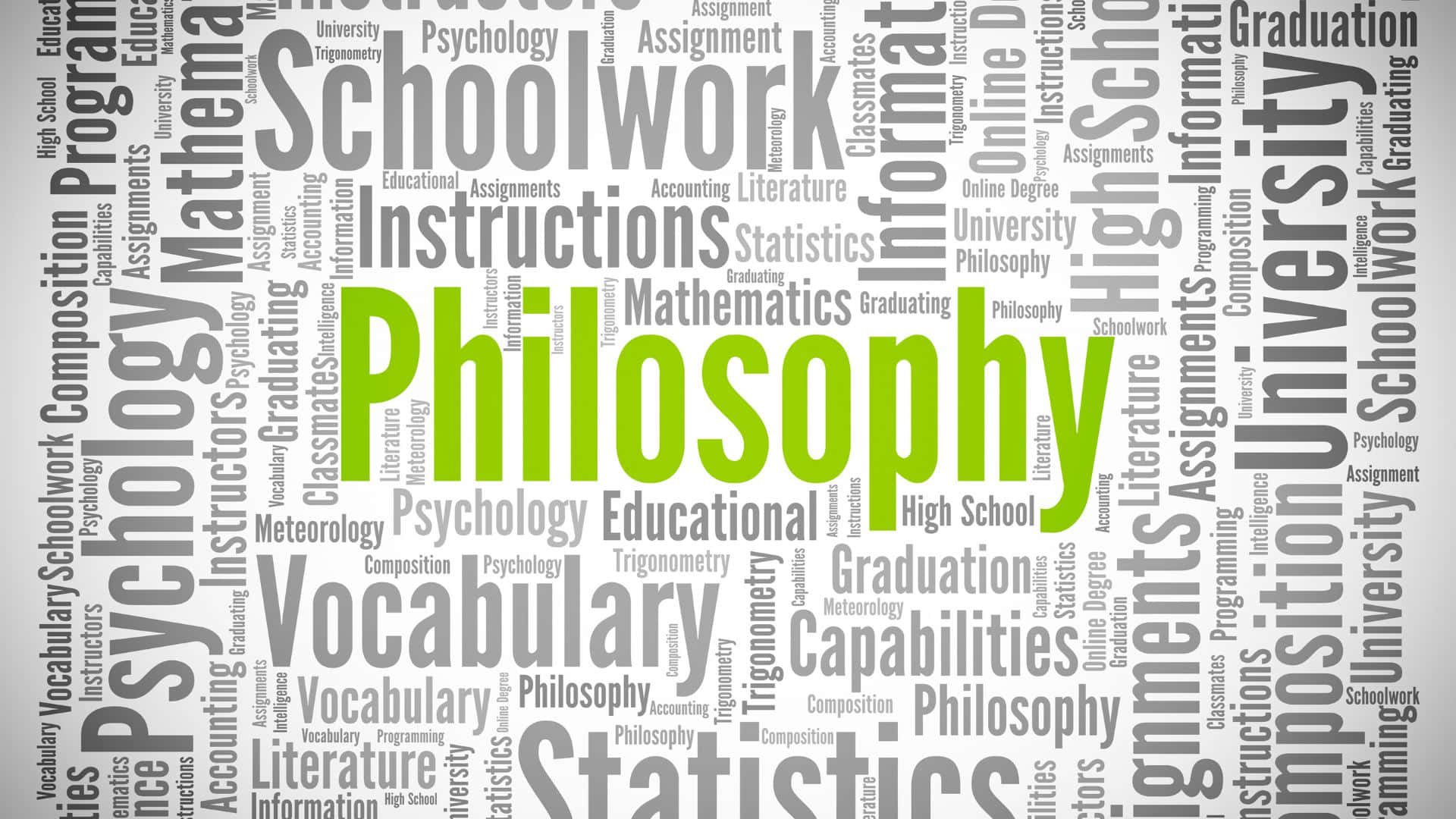 Philosophy Word Cloud Wallpaper