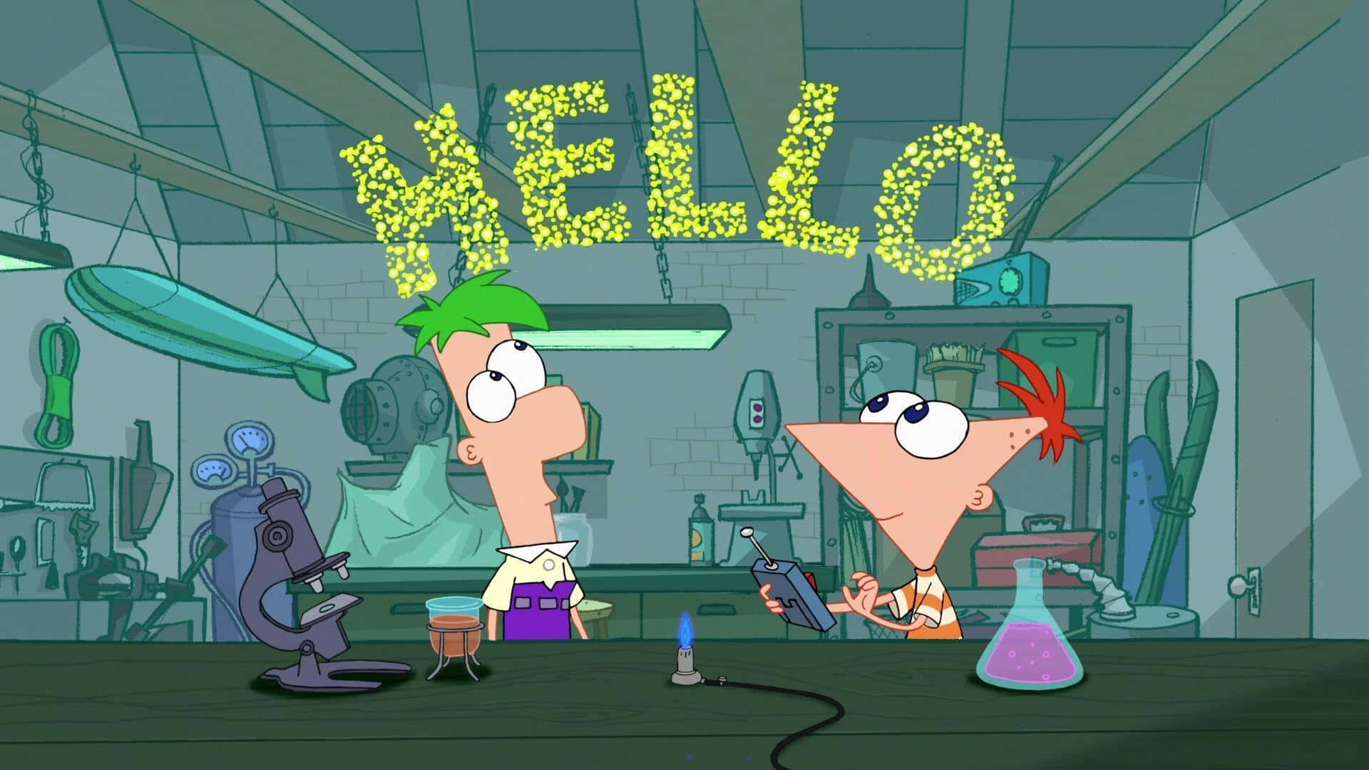 Phineas and Ferb Enjoying a Fun Adventure Together