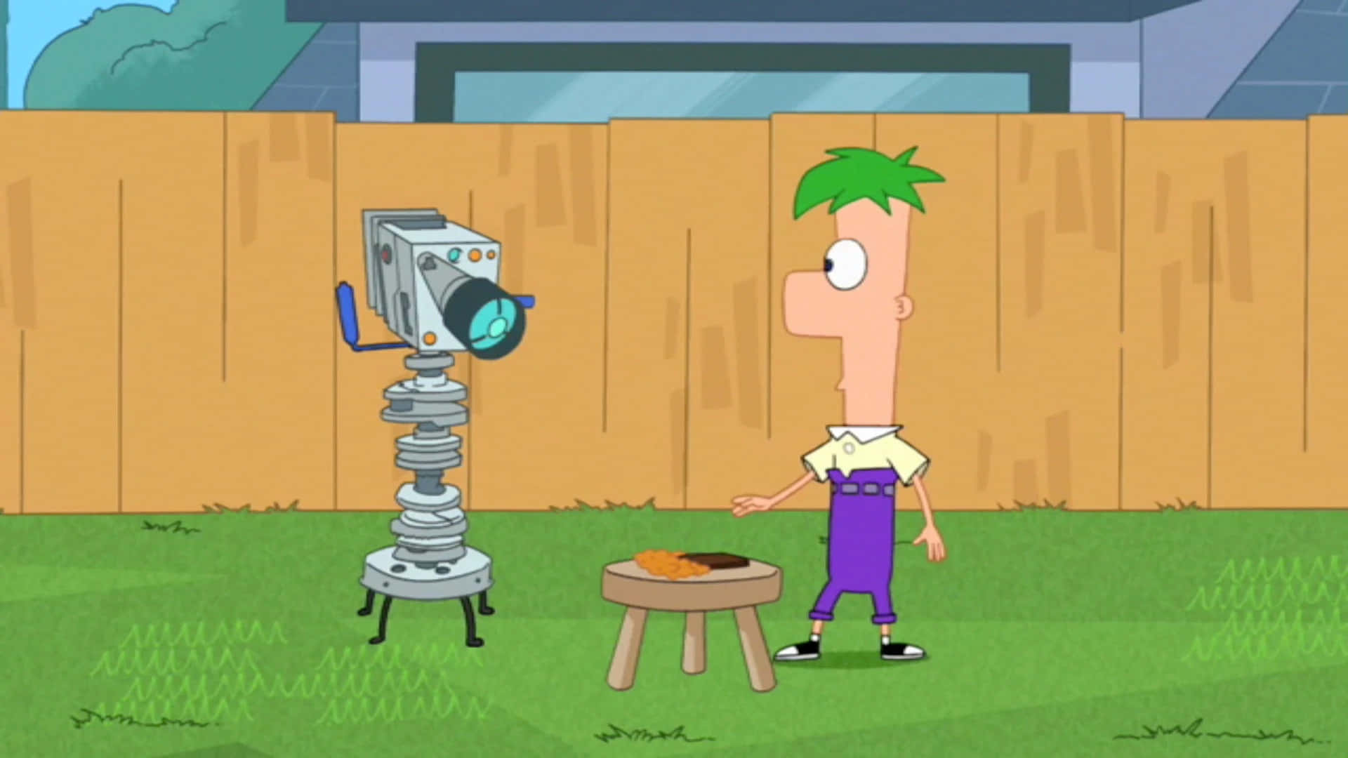 Phineas and Ferb Adventure Together in Colorful Background