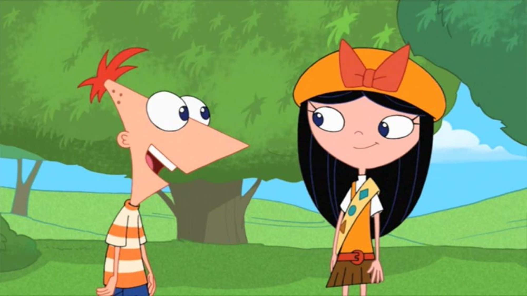 Phineas and Ferb enjoying a fun-filled adventure outdoors