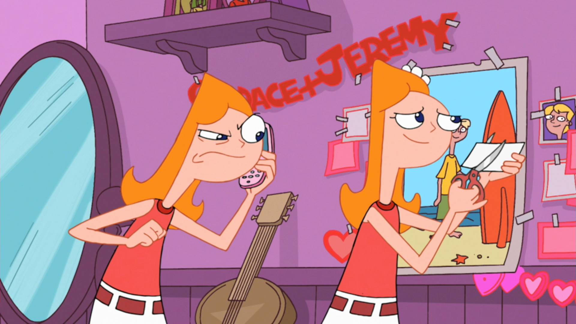 Phineas And Ferb Candice In Room Wallpaper