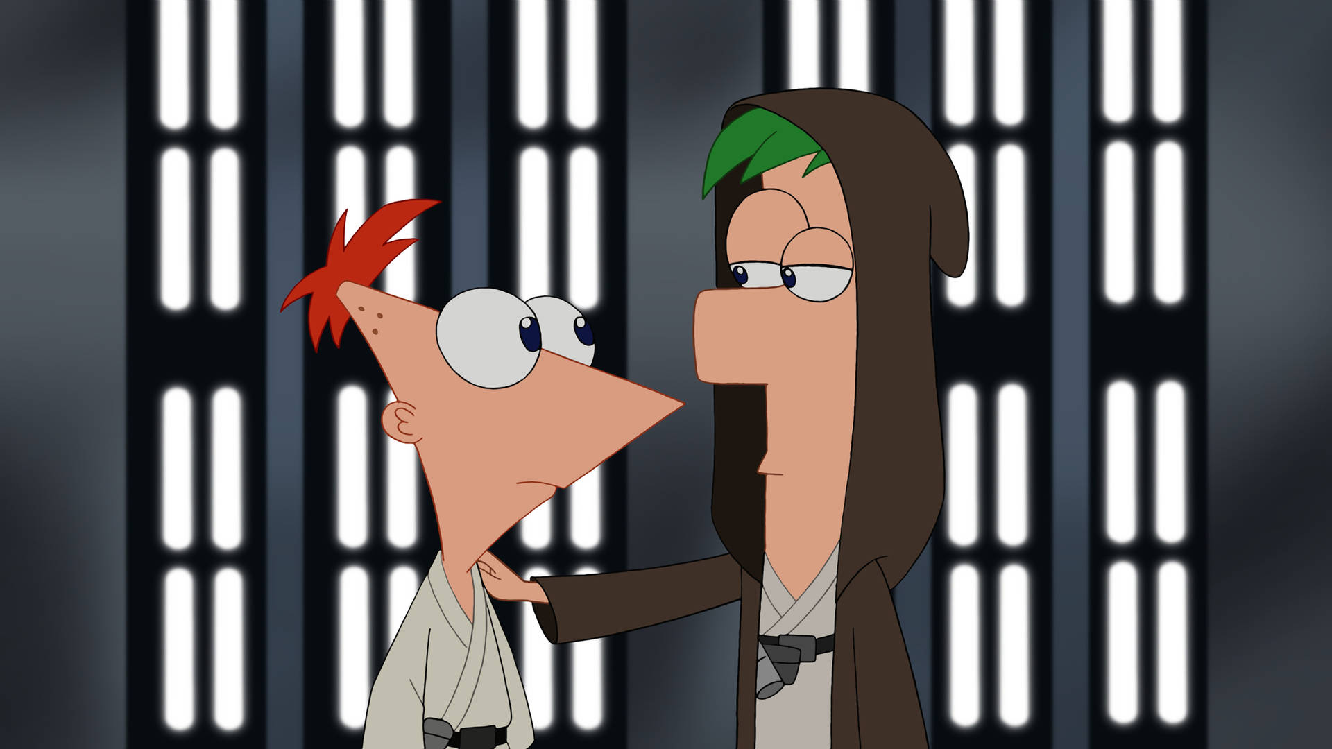 Phineas And Ferb Star Wars Crossover Wallpaper