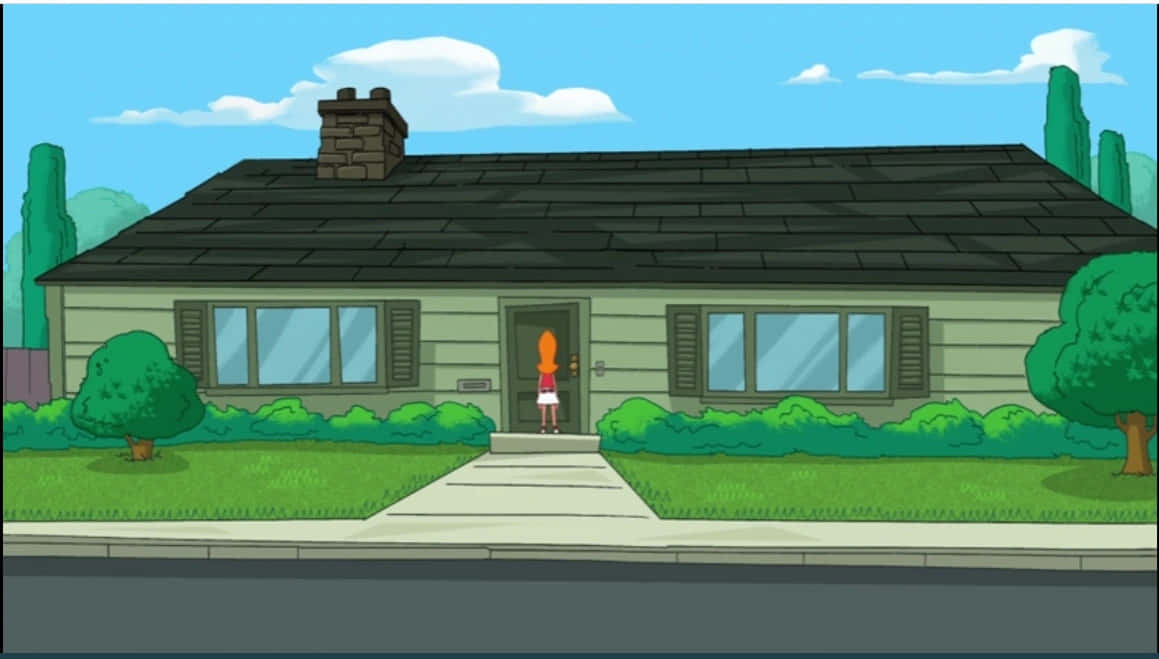 Phineasy Ferb Divirtiéndose En Su Patio Trasero Con Sus Amigos Y Creaciones.