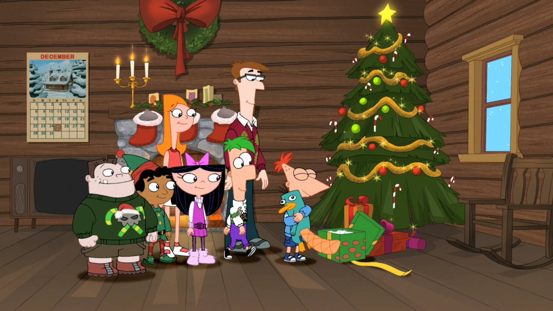 Phines And Ferb Christmas Season Wallpaper