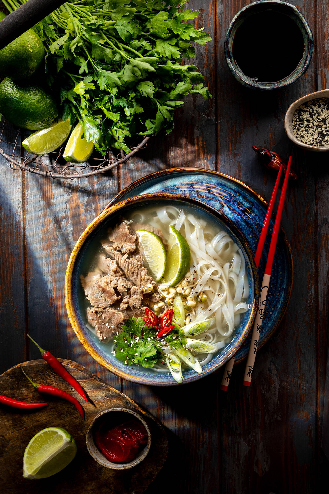 Pho With Fresh Ingredients Wallpaper