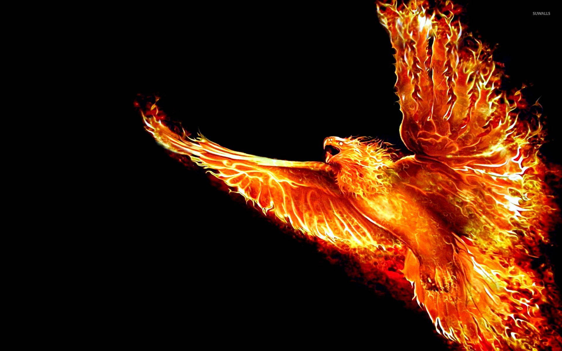 Embrace the Phoenix, Boldly Rise Again Wallpaper