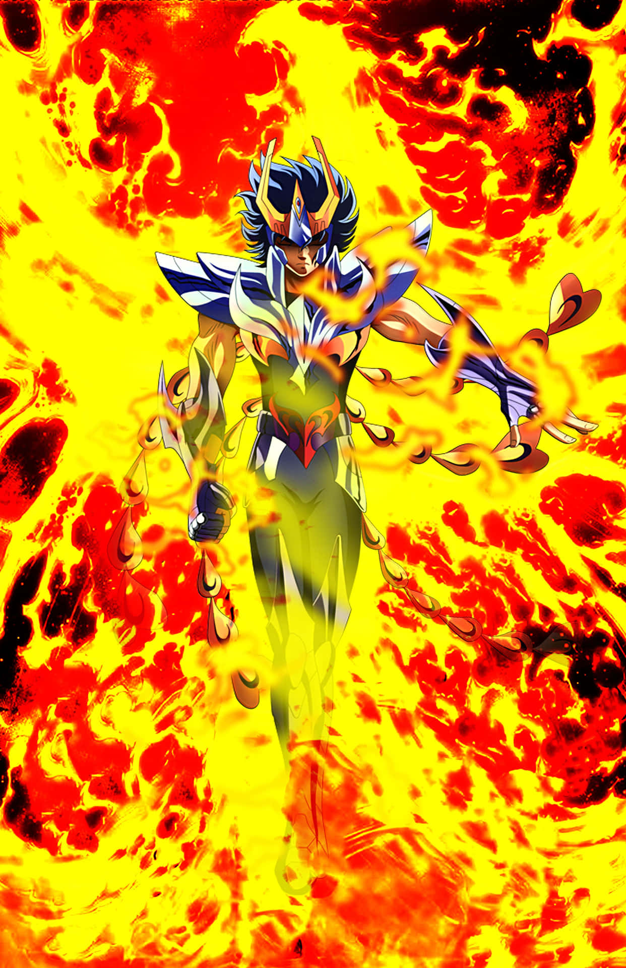 Phoenix Ikki Cosmo Berapi Wallpaper