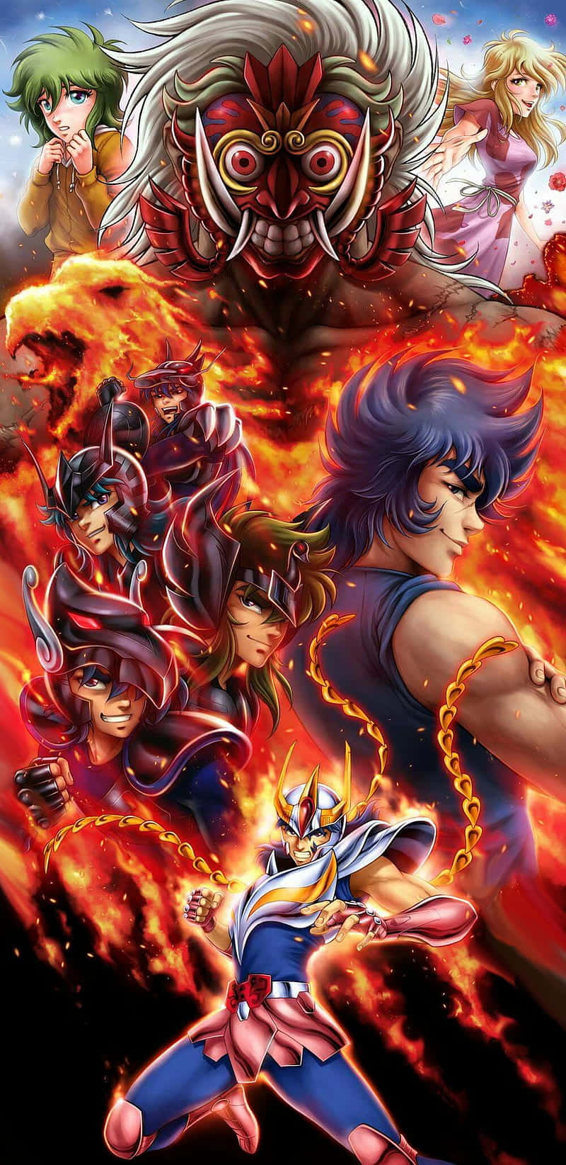 Phoenix Ikki De Saint Seiya Cosmos Flamboyant Fond d'écran