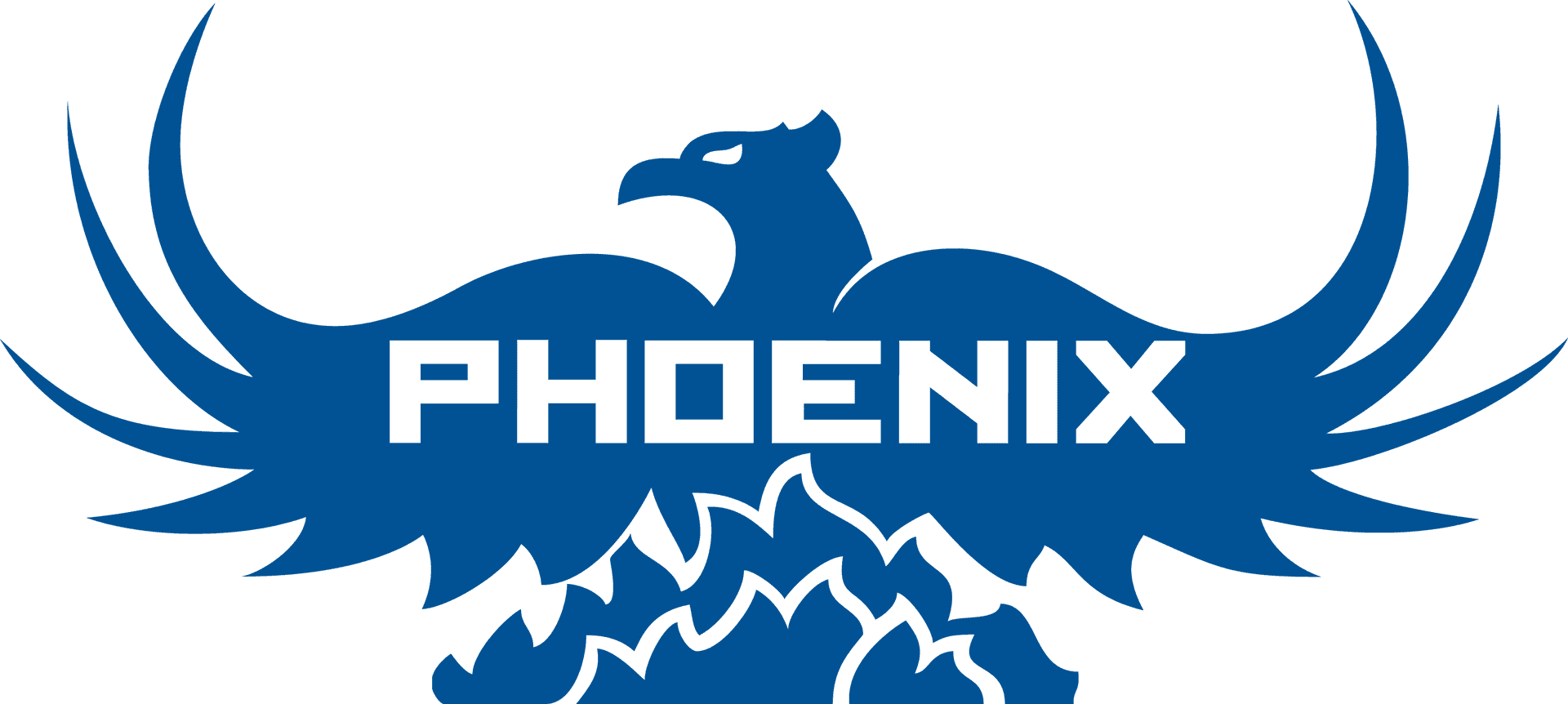 Phoenix Logo Blue Silhouette PNG