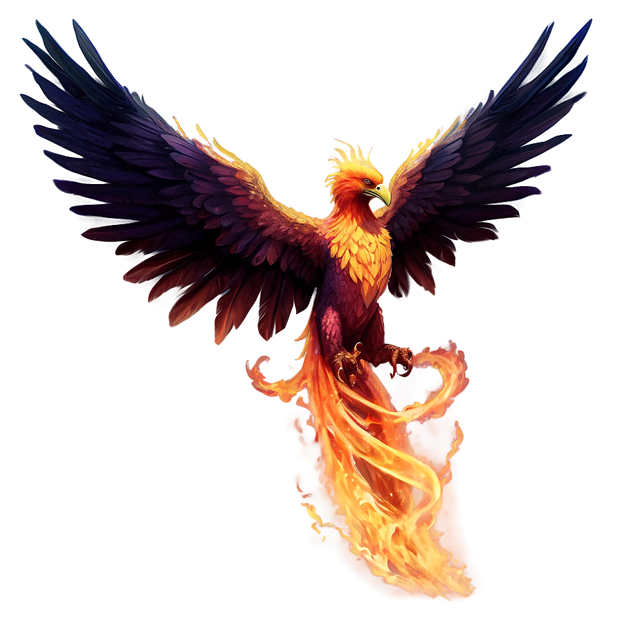 Download Phoenix Rising From Ashes Png Cqn48 | Wallpapers.com