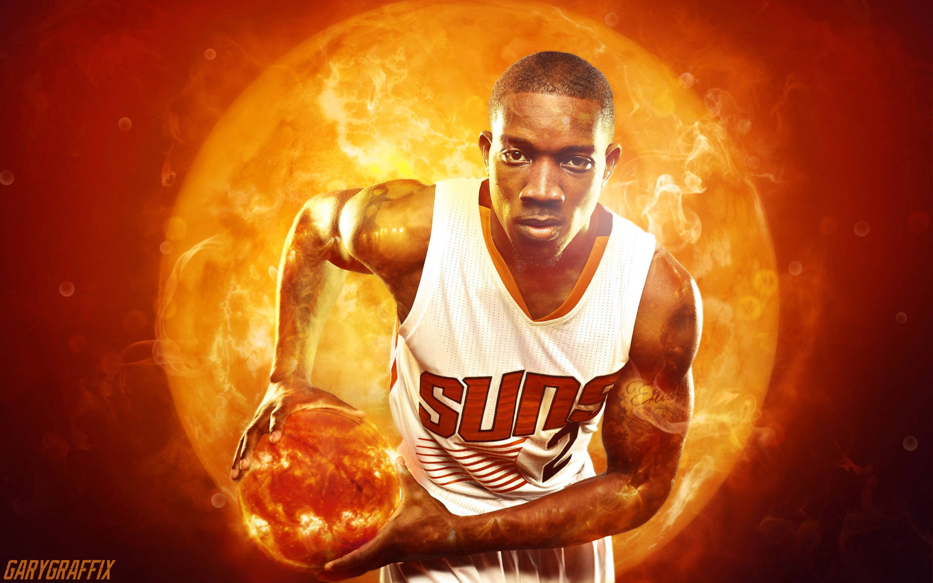 Phoenix Suns Eric Bledsoe Digital Fanart Wallpaper