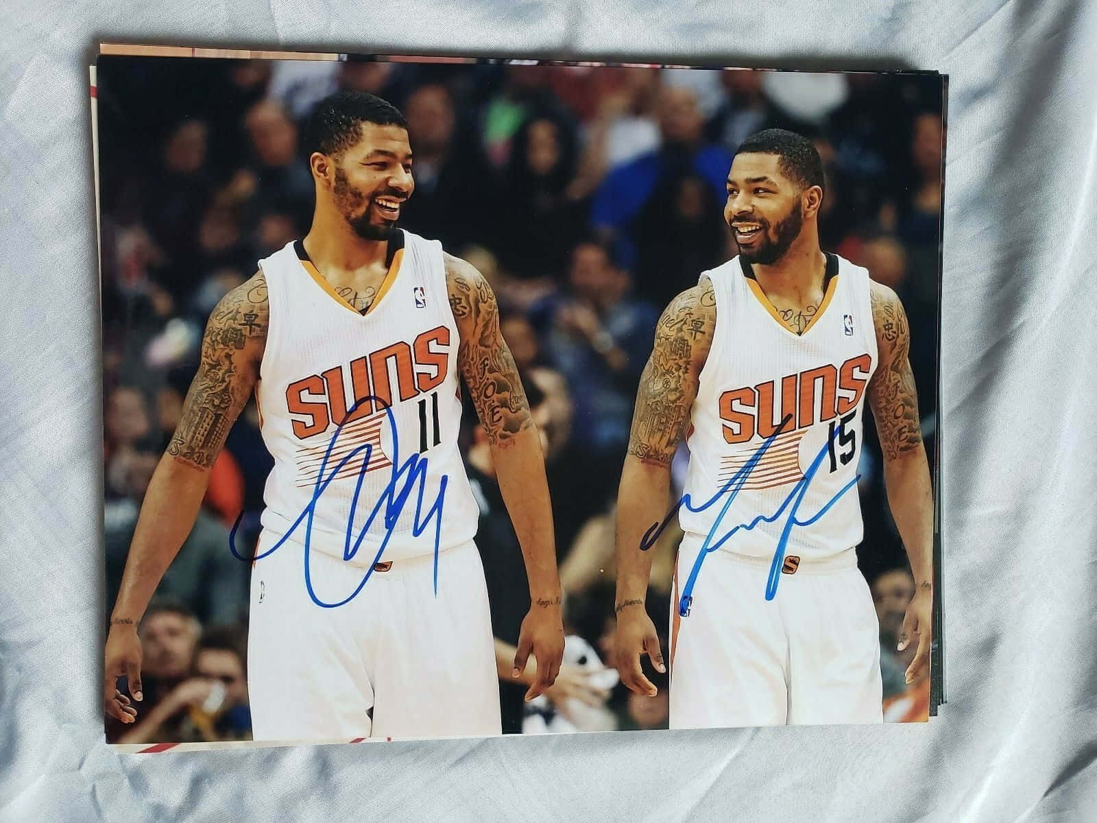 Phoenix Suns Twin Markieff and Marcus Morris Autographs Wallpaper