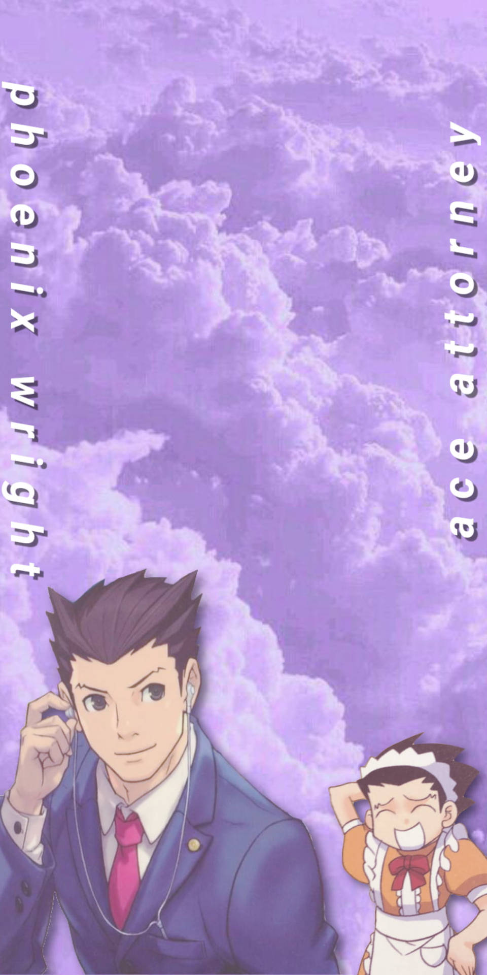 Phoenix Wright Purple Anime Aesthetic Wallpaper