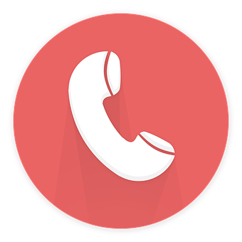 Phone App Icon Red Background PNG