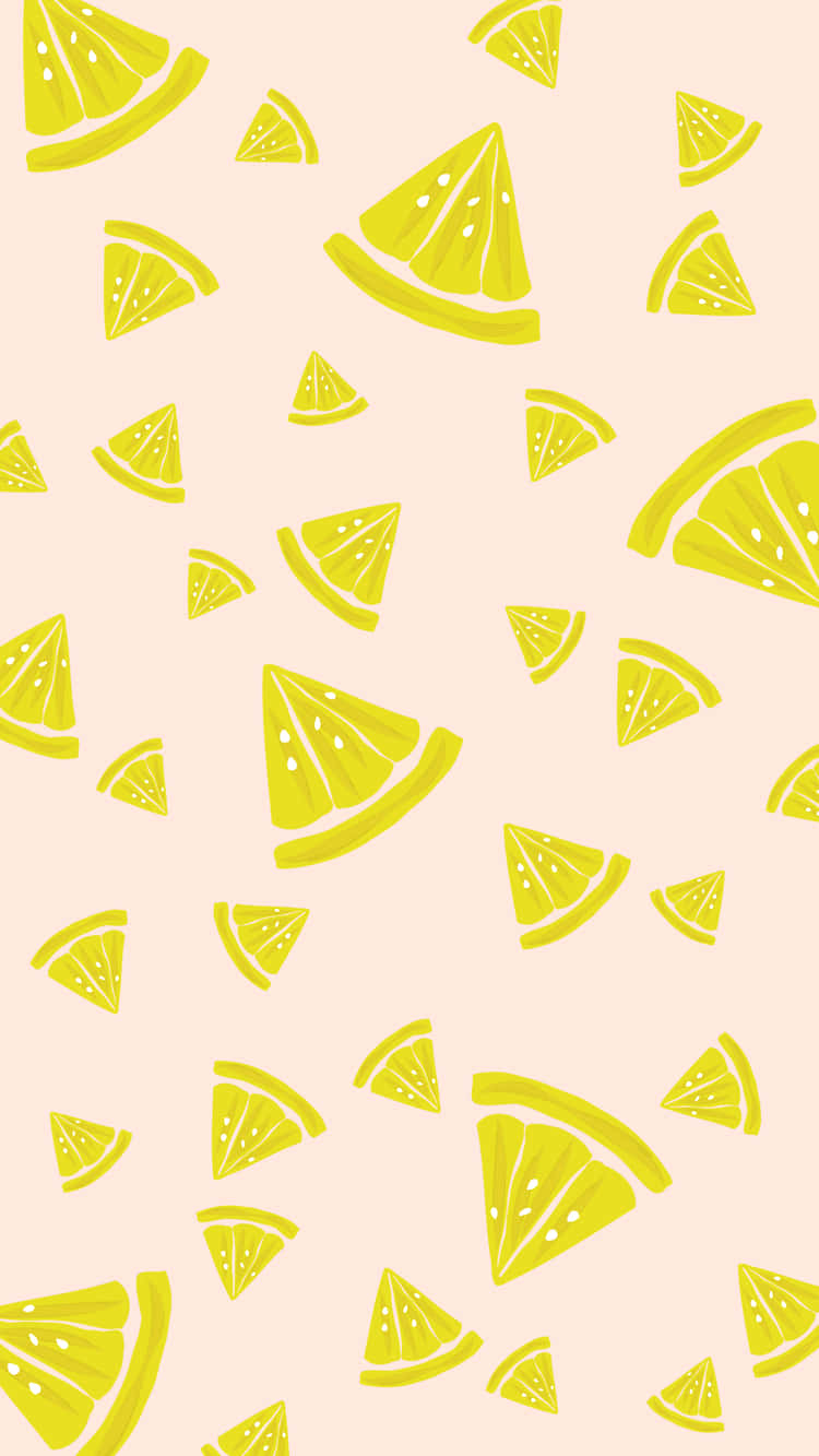 Yellow Lemon Summer Phone Background