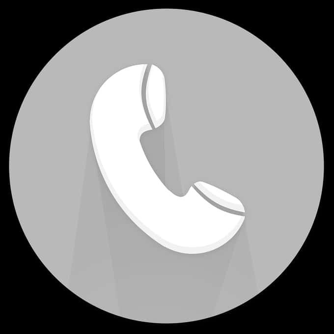 Phone Call Icon Gray Background PNG
