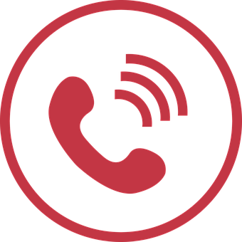 Phone Call Icon Redand Black PNG