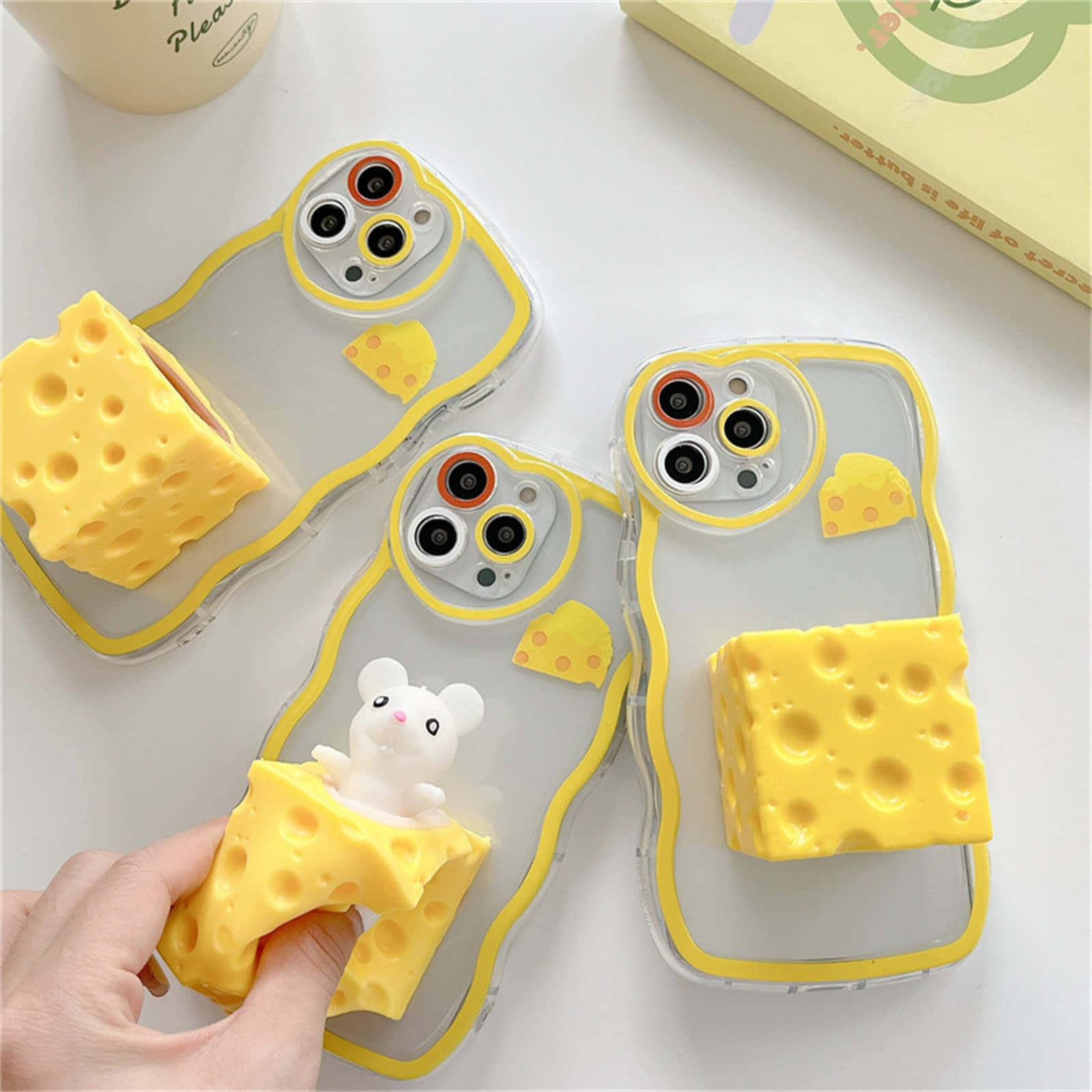 Phone Case 3d Squishy Cheese With Mouse Picture