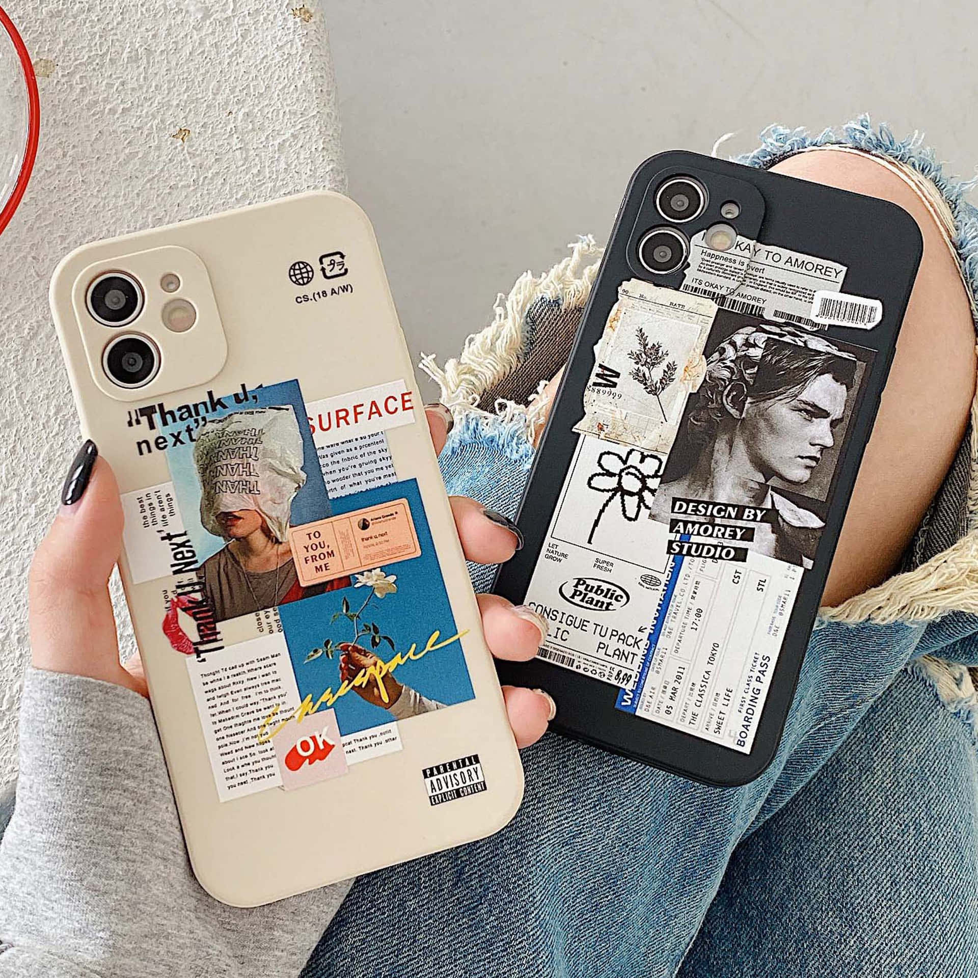 Phone Case Vintage Cut Outs and Tickets Picture