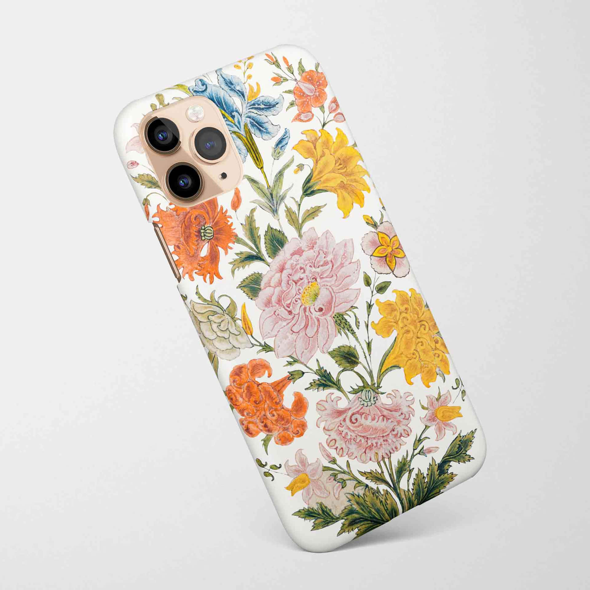 Phone Case Yellow And Orange Floral Picture