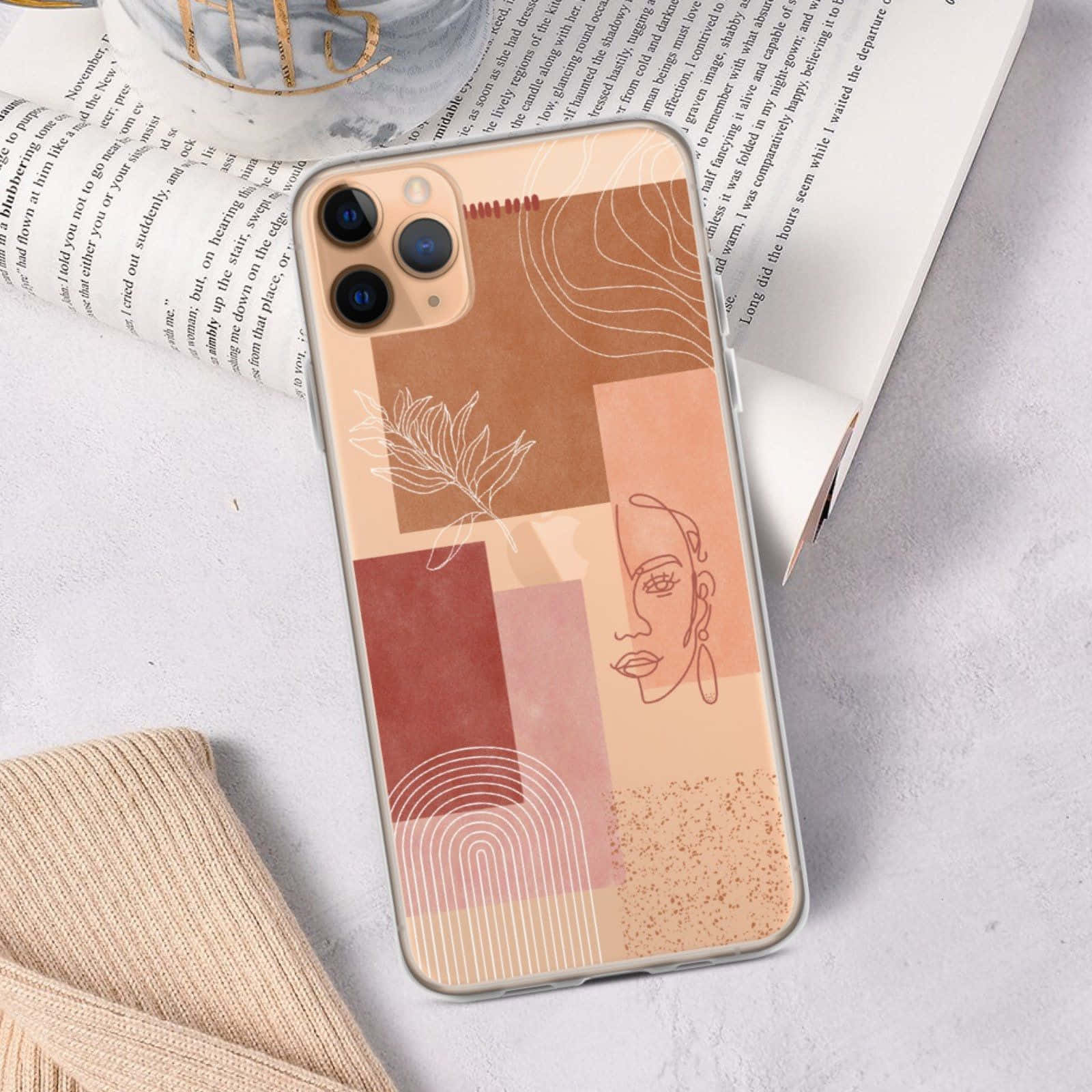Phone Case Nude Abstract Feminine Line Art Picture