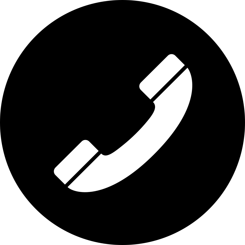 Phone Icon Black Circle Background PNG