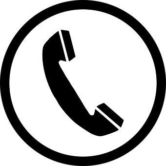 Phone Icon Blackand White PNG