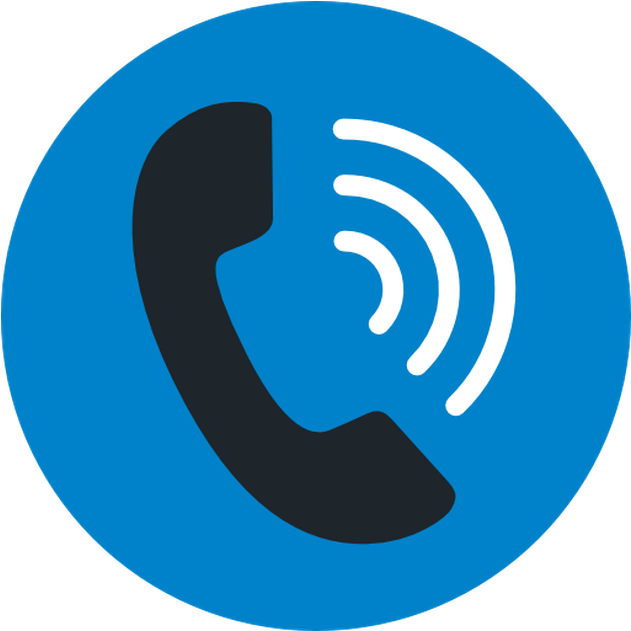 Phone Icon Blue Background PNG