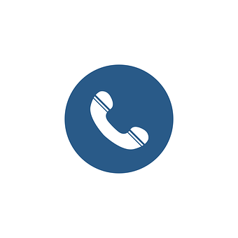 Phone Icon Blue Circle PNG