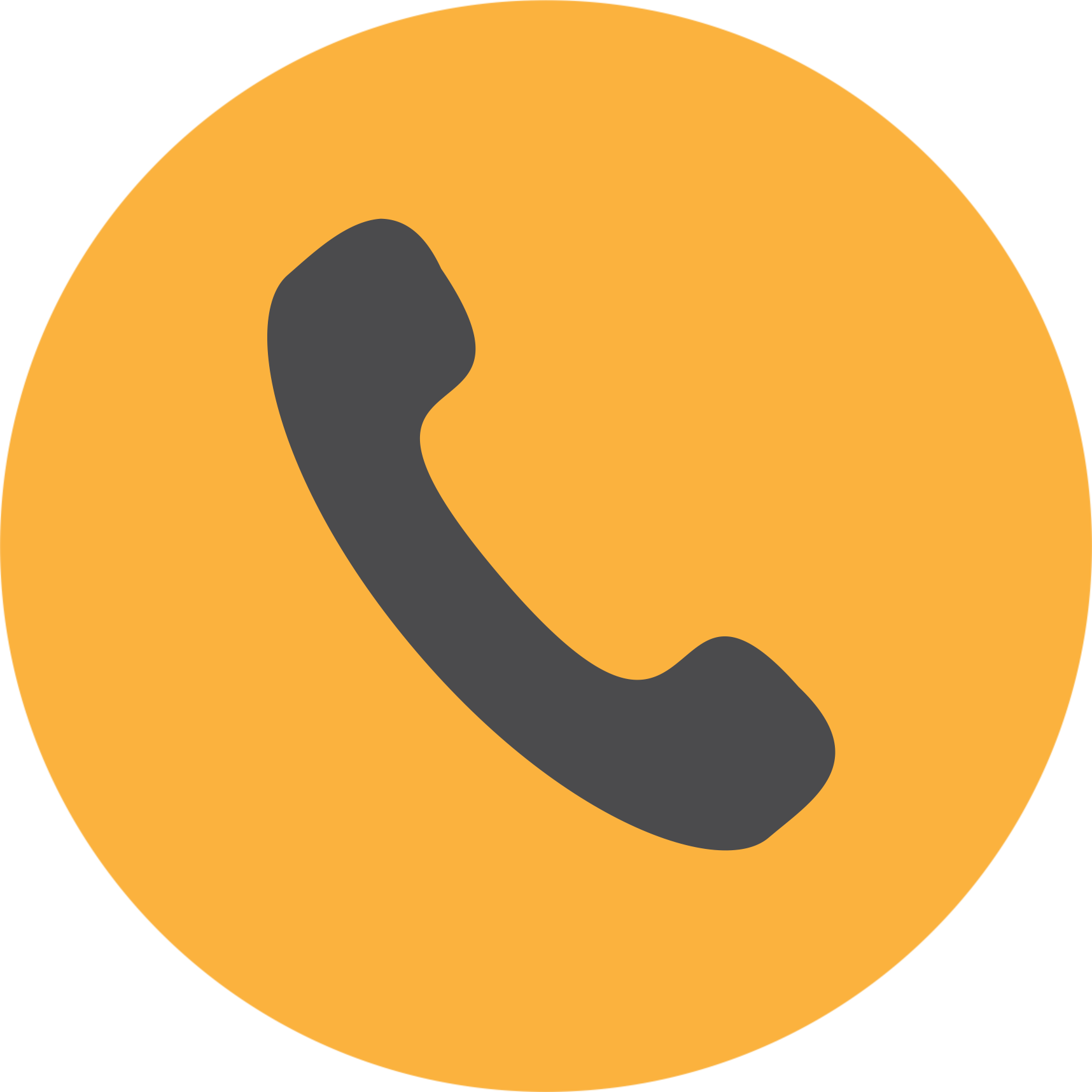 Phone Icon Orange Background PNG