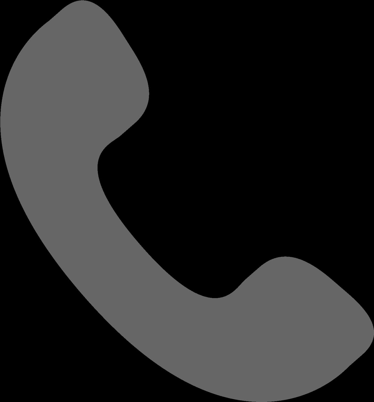 Phone Icon Simple Black PNG