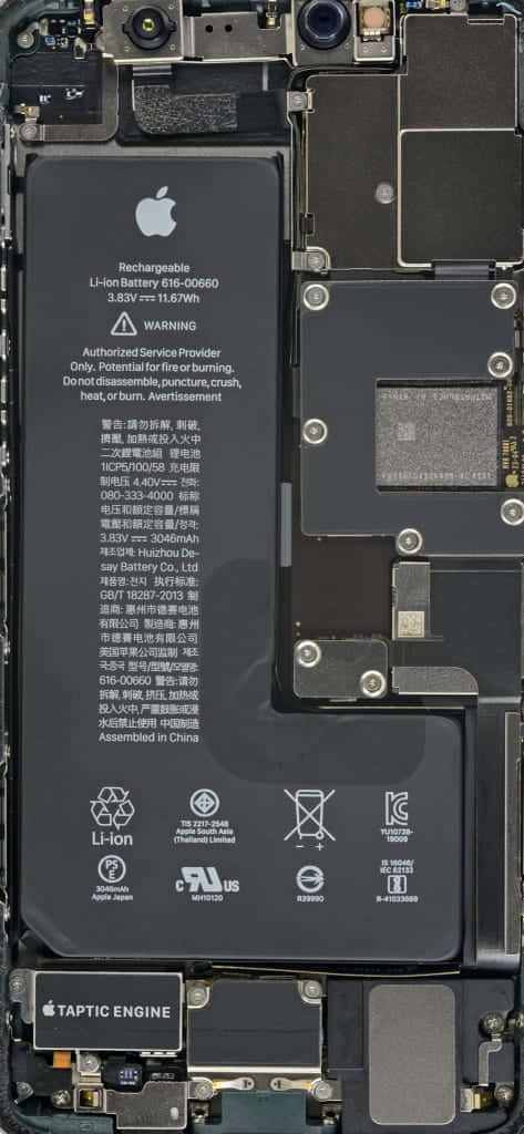 An Iphone With Its Motherboard Removed Wallpaper