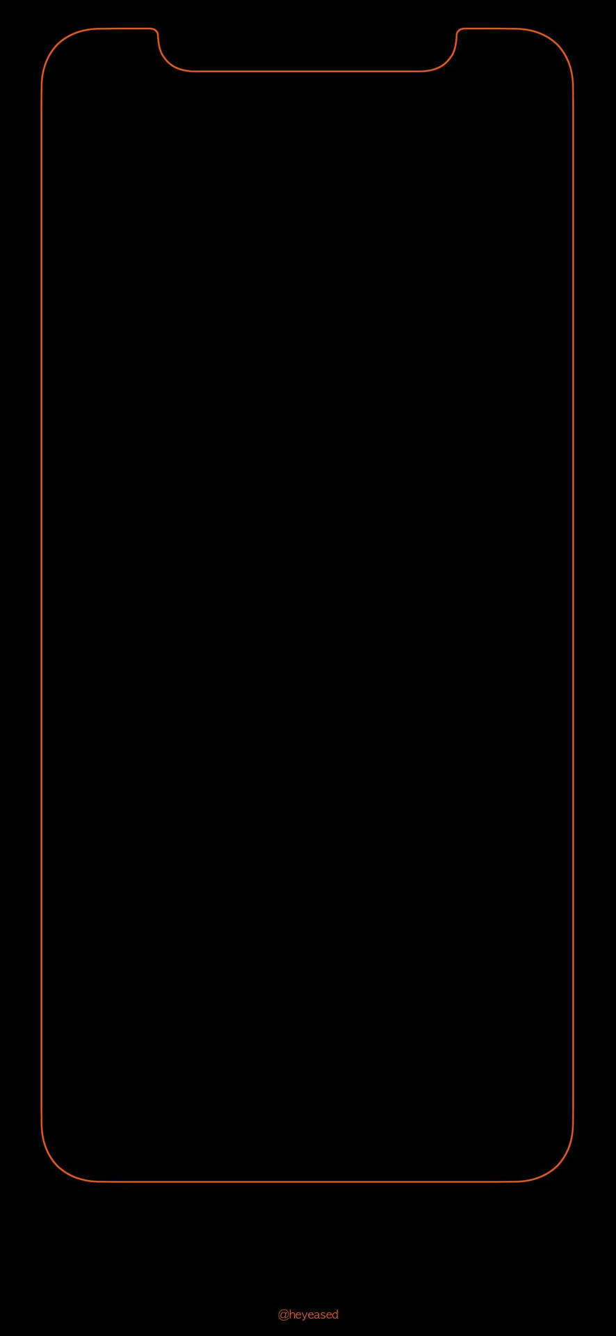 Phone Screen Line Graphic Pitch Black Wallpaper