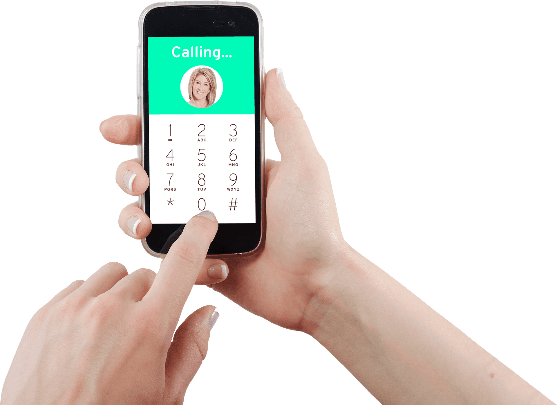 Phone_ Call_ In_ Progress_ Hand_ Holding_ Smartphone PNG