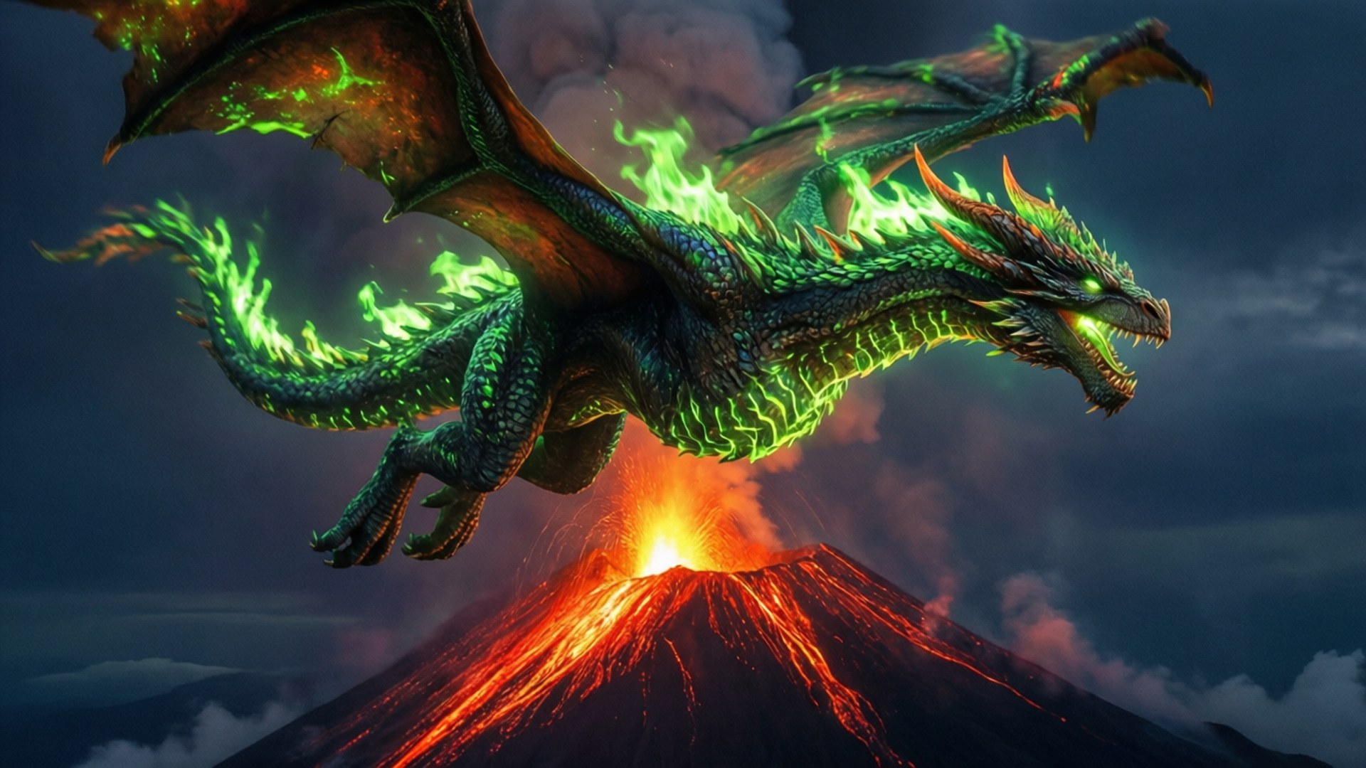 Phosphorus Dragon Flight Wallpapers