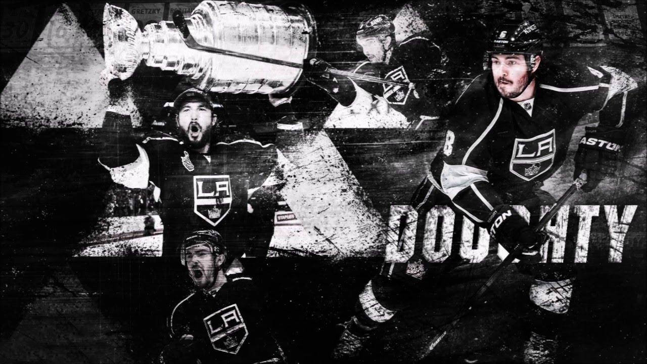 Photo Collage Black And White Of Drew Doughty Wallpaper