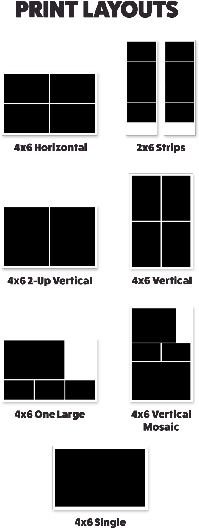 Photobooth Print Layout Options PNG