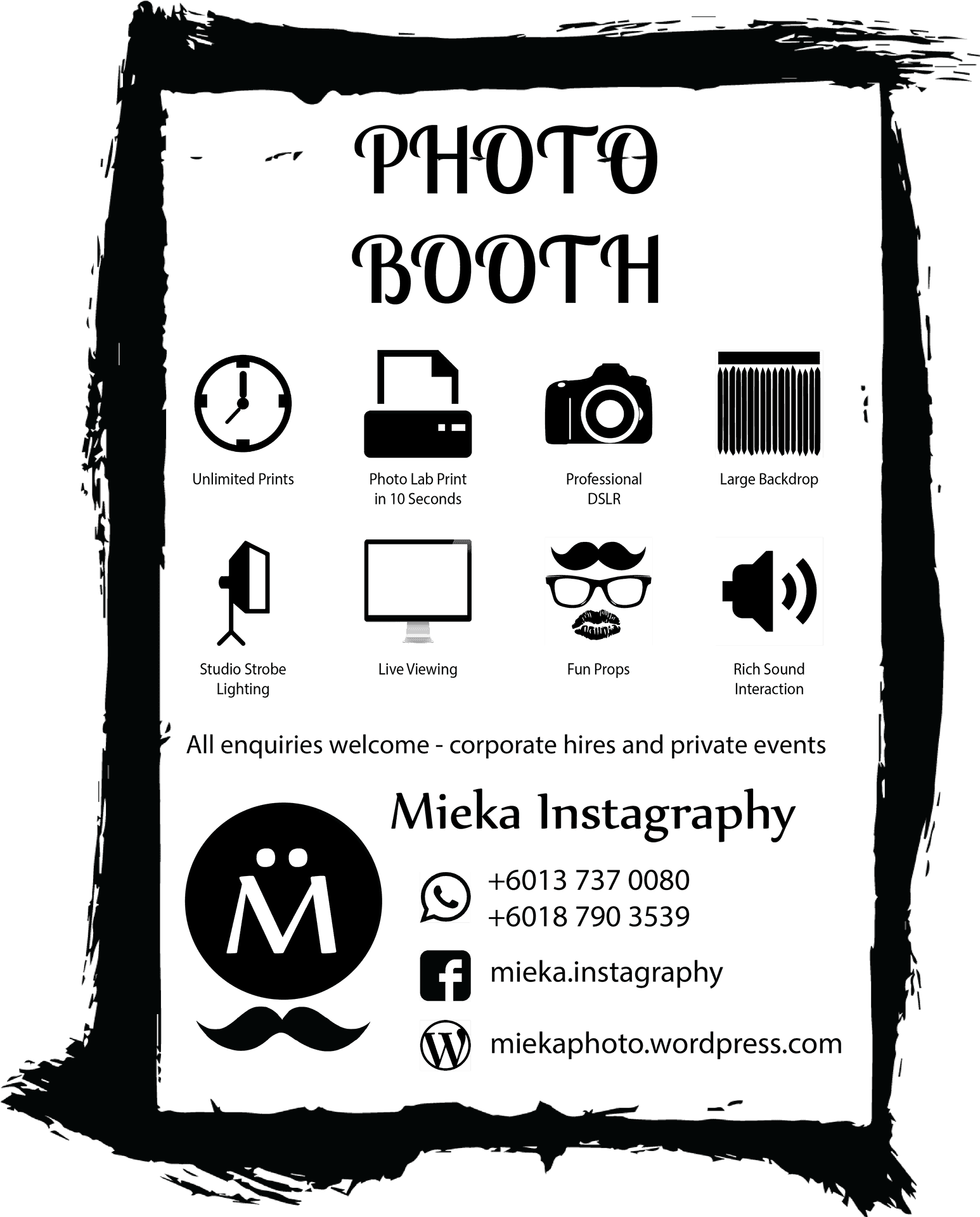 Photobooth Services Advertisement PNG