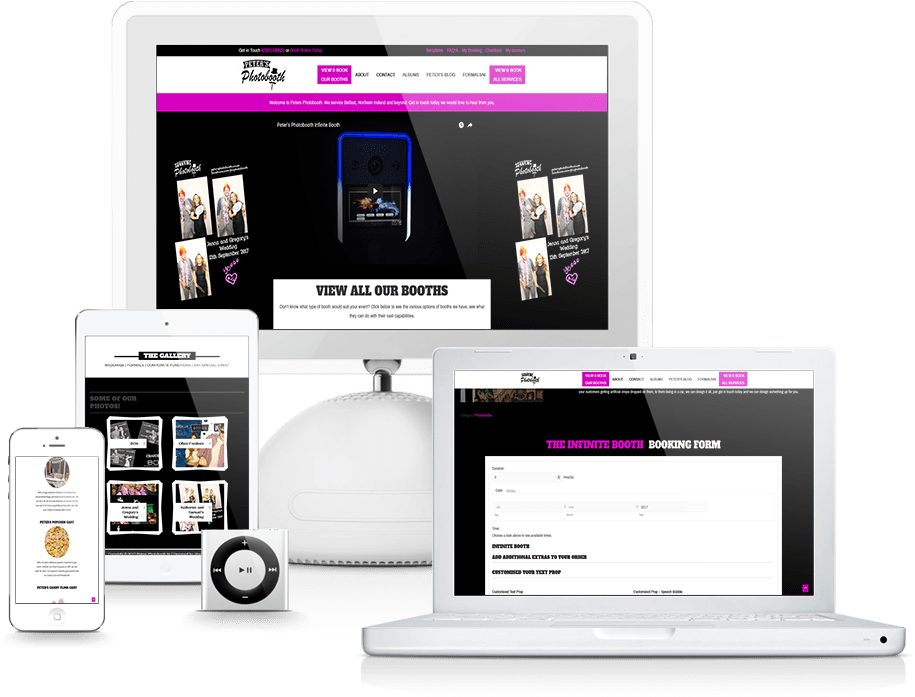 Photobooth Website Responsive Design PNG