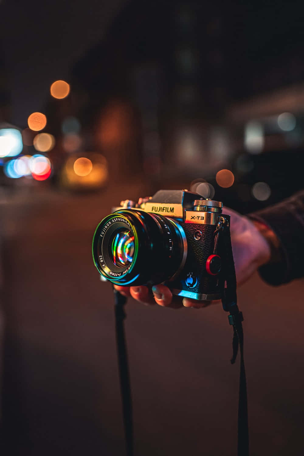 Photography Camera On Colorful Street Wallpaper