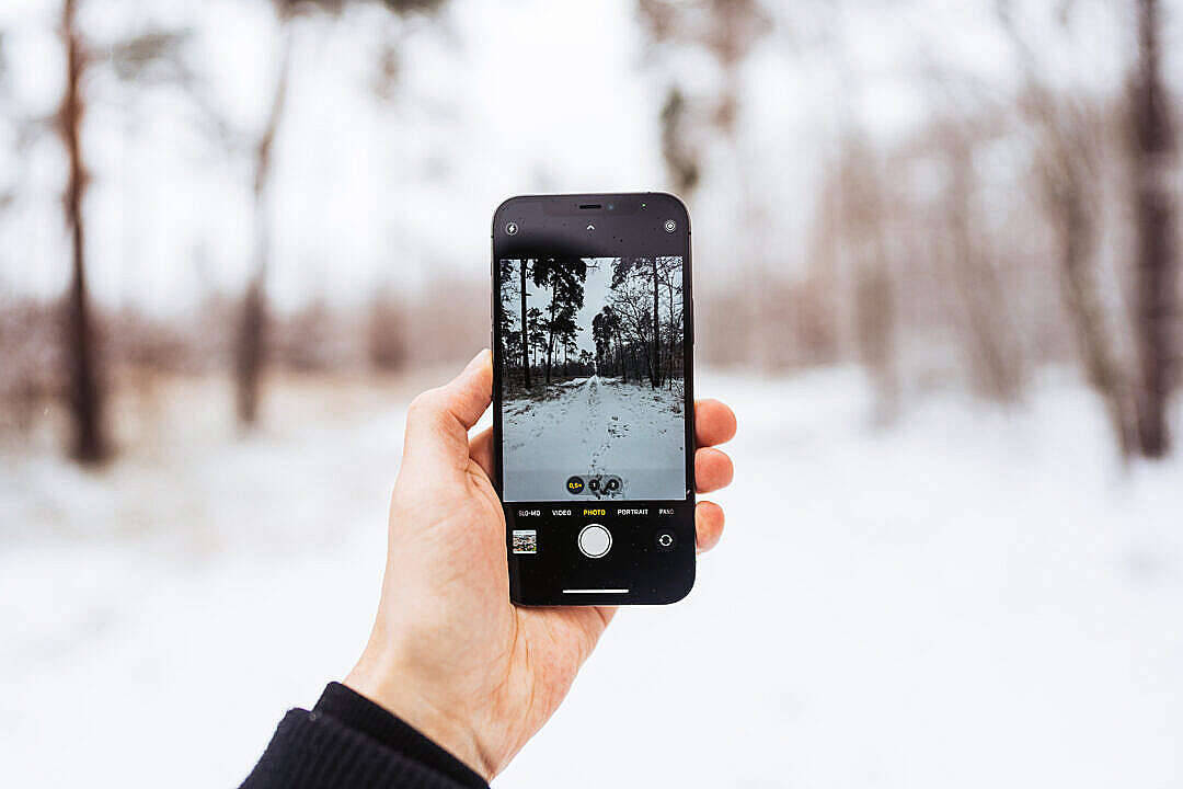 Photography Of Snowy Scenery And Iphone Wallpaper