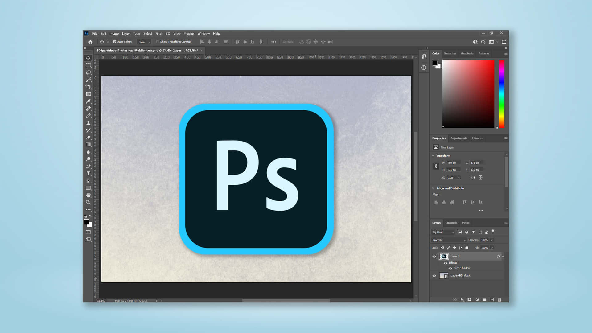 Kanvasför Bakgrund I Adobe Photoshop.