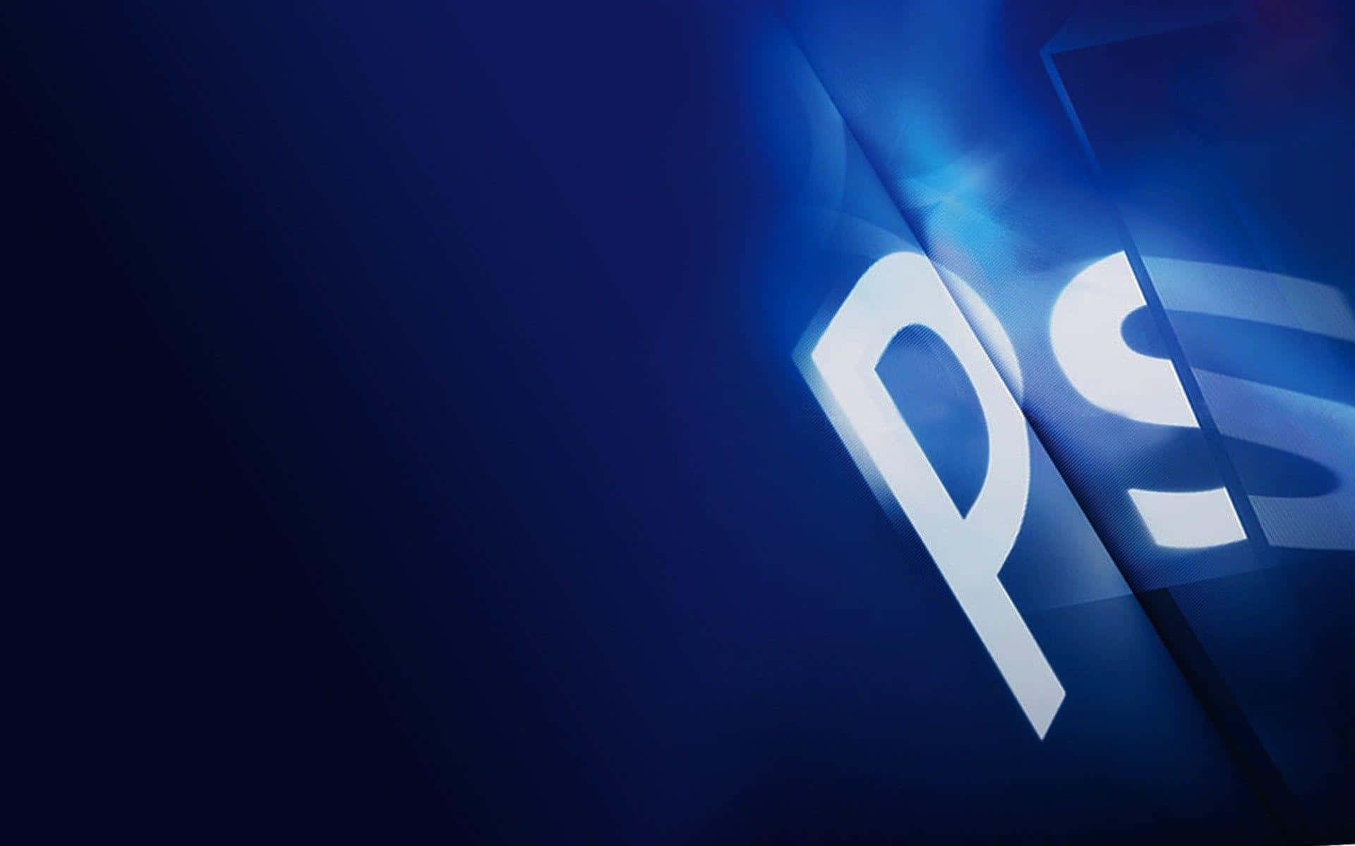Mörkblå Logotyp Adobe Photoshop Bakgrund.
