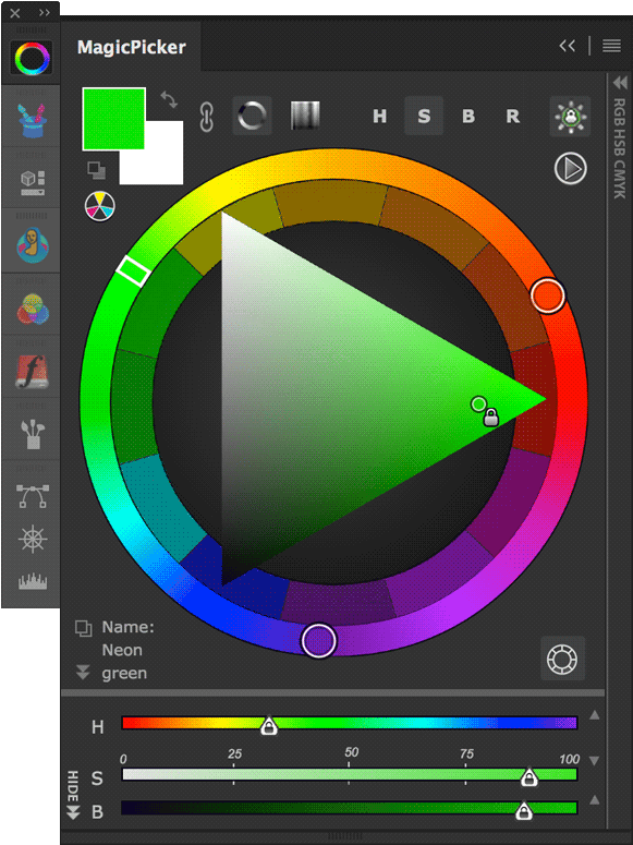 Photoshop Color Picker Tool Screenshot PNG